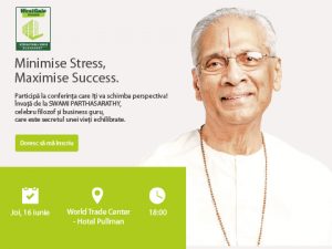 West Gate Studios te invită la o conferință unică de business, Minimise Stress, Maximise Success cu Swami Parthasarathy